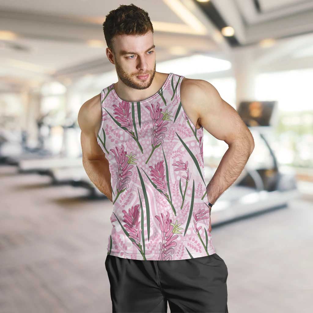 Australia Kangaroo Paws Men Tank Top Aussie Native Flowers Indigenous Art - Aussie Hoodie