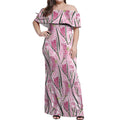 Australia Kangaroo Paws Off Shoulder Maxi Dress Aussie Native Flowers Indigenous Art - Aussie Hoodie