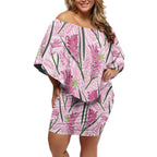Australia Kangaroo Paws Off Shoulder Short Dress Aussie Native Flowers Indigenous Art - Aussie Hoodie