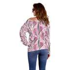 Australia Kangaroo Paws Off Shoulder Sweater Aussie Native Flowers Indigenous Art - Aussie Hoodie