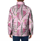Australia Kangaroo Paws Padded Jacket Aussie Native Flowers Indigenous Art - Aussie Hoodie