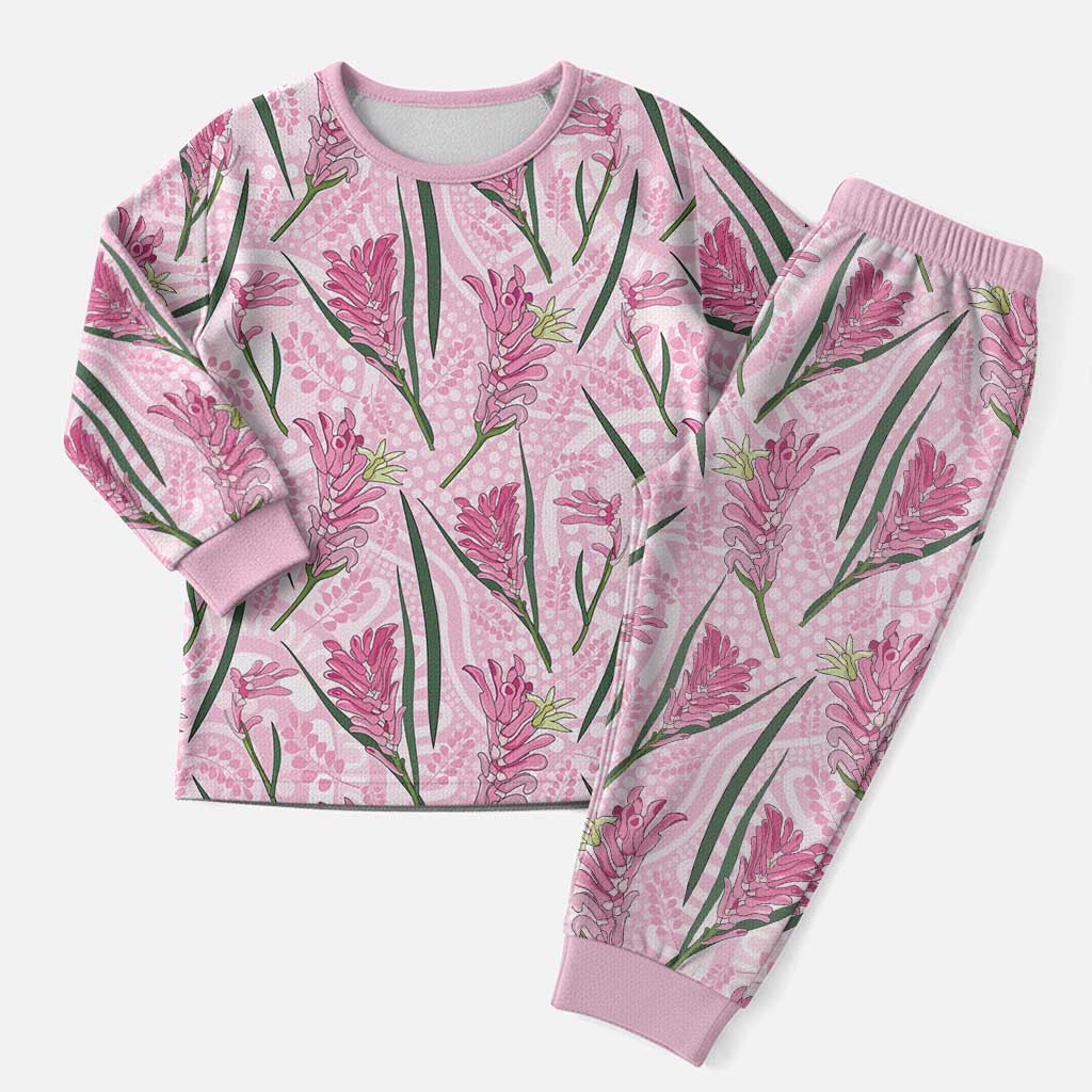 Australia Kangaroo Paws Christmas Pajama Set Aussie Native Flowers Indigenous Art - Aussie Hoodie