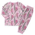 Australia Kangaroo Paws Christmas Pajama Set Aussie Native Flowers Indigenous Art - Aussie Hoodie
