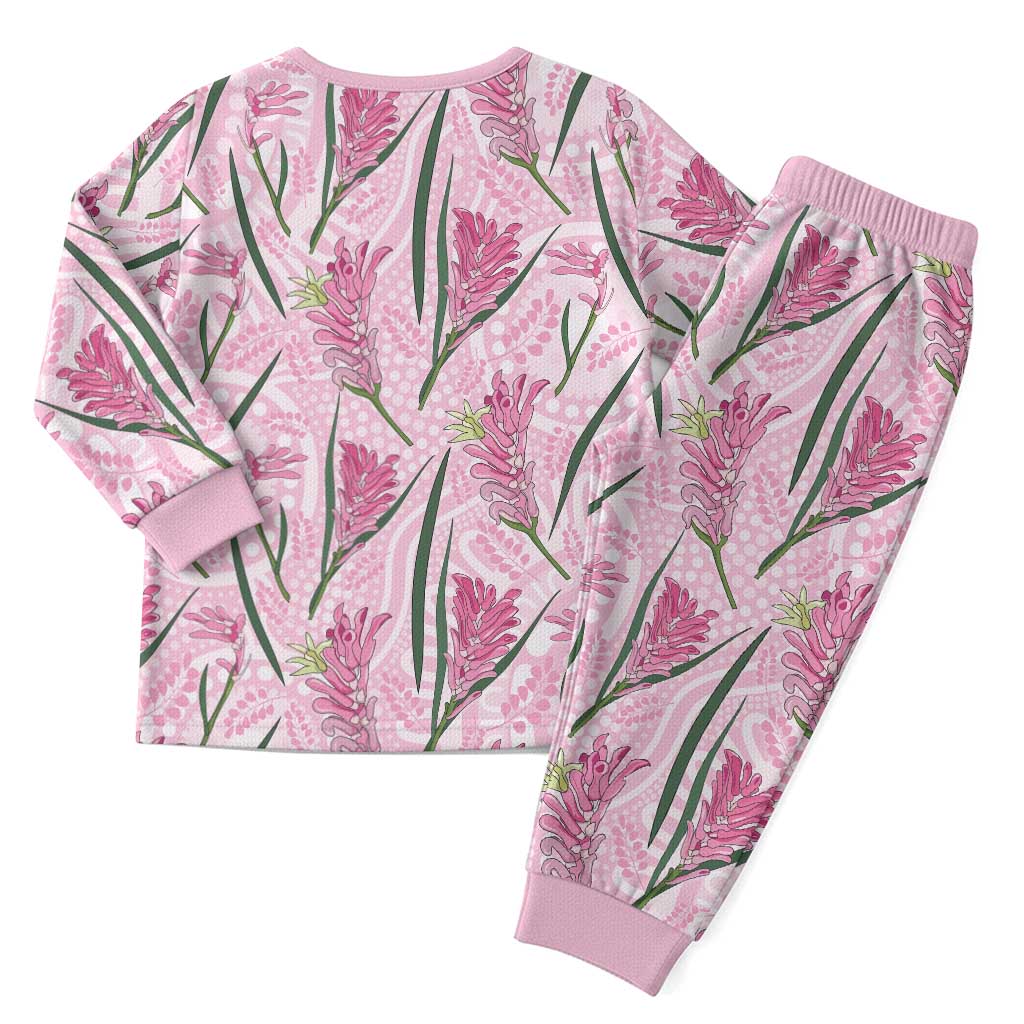 Australia Kangaroo Paws Christmas Pajama Set Aussie Native Flowers Indigenous Art - Aussie Hoodie