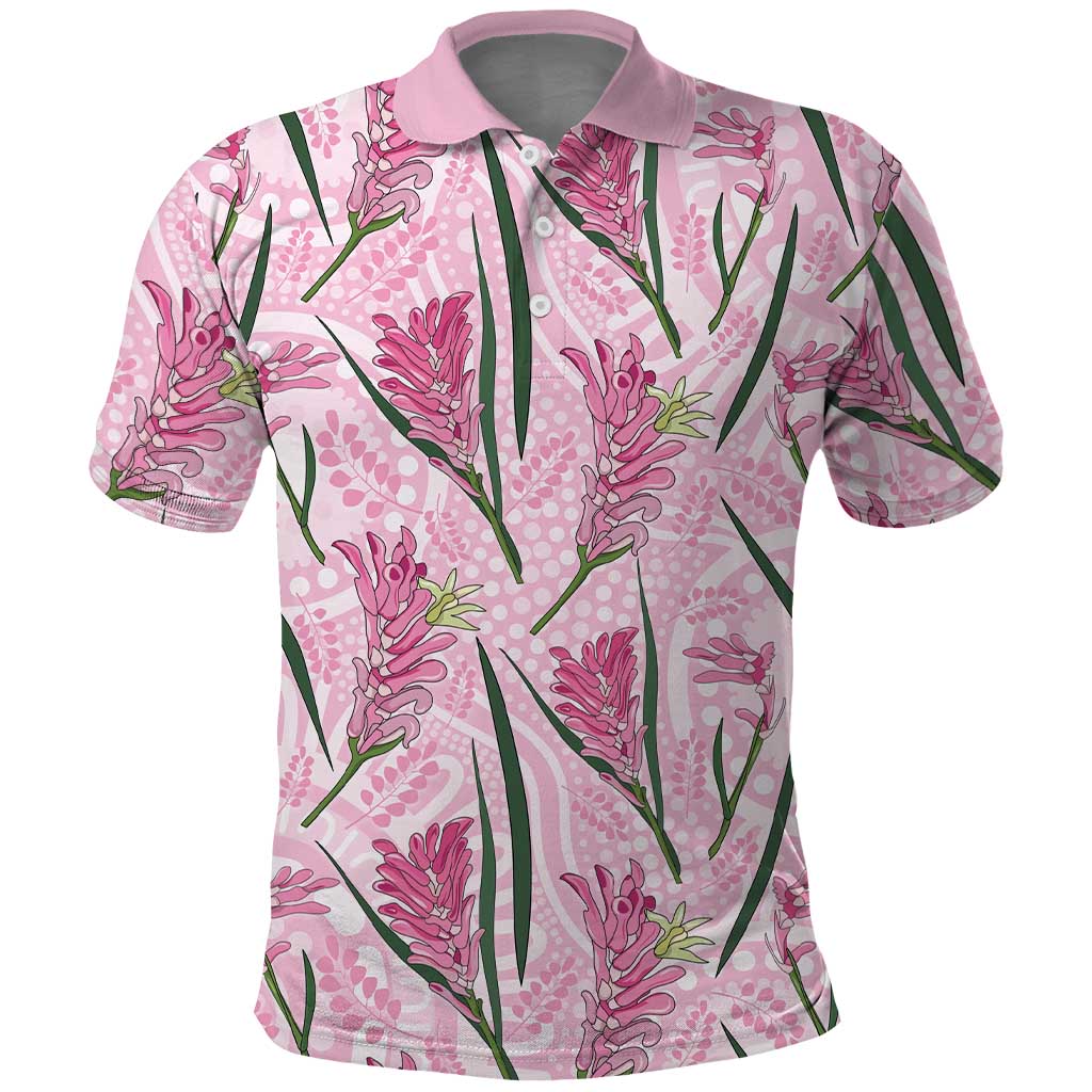 Australia Kangaroo Paws Polo Shirt Aussie Native Flowers Indigenous Art - Aussie Hoodie