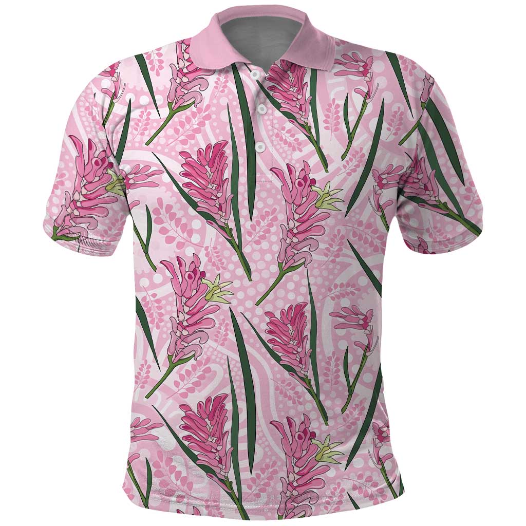 Australia Kangaroo Paws Polo Shirt Aussie Native Flowers Indigenous Art - Aussie Hoodie