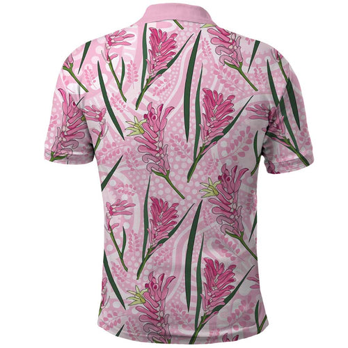 Australia Kangaroo Paws Polo Shirt Aussie Native Flowers Indigenous Art - Aussie Hoodie