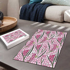 Australia Kangaroo Paws Puzzle Aussie Native Flowers Indigenous Art - Aussie Hoodie