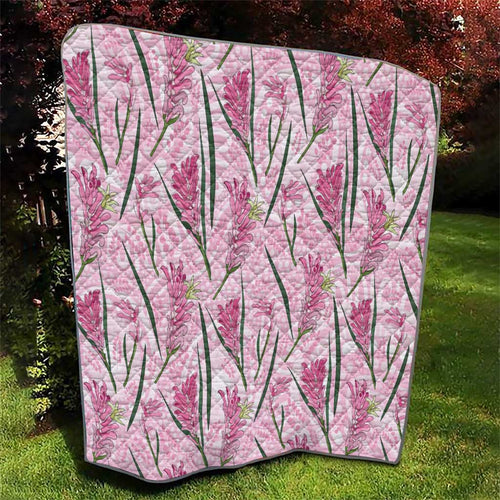 Australia Kangaroo Paws Quilt Aussie Native Flowers Indigenous Art - Aussie Hoodie