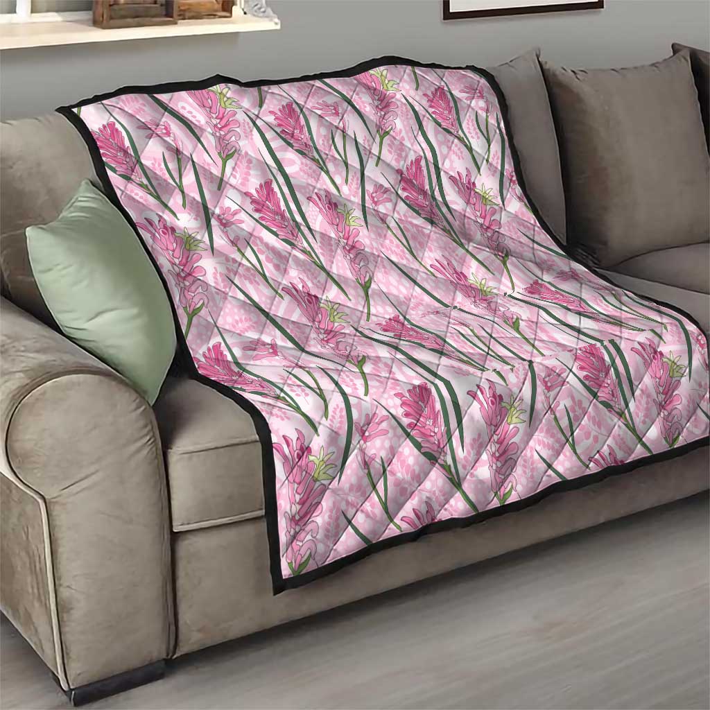 Australia Kangaroo Paws Quilt Aussie Native Flowers Indigenous Art - Aussie Hoodie