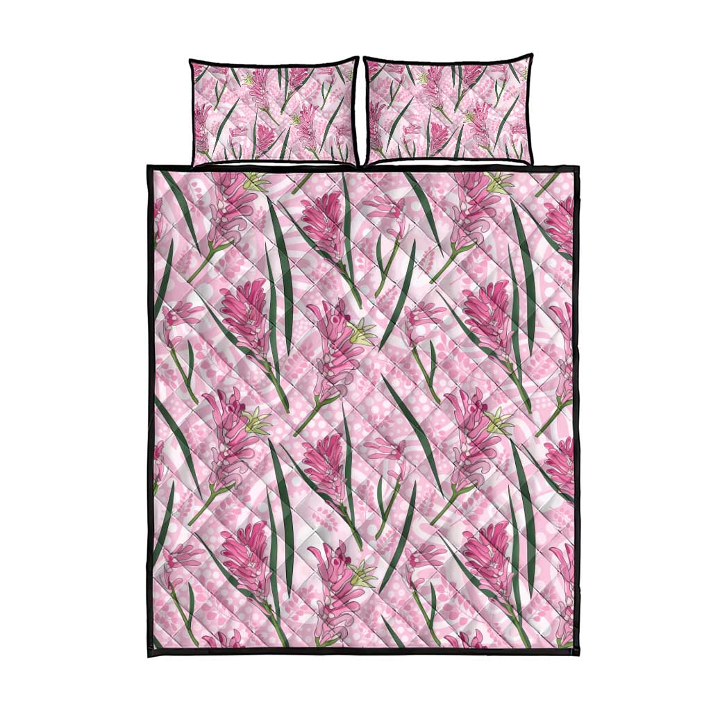 Australia Kangaroo Paws Quilt Bed Set Aussie Native Flowers Indigenous Art - Aussie Hoodie