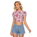 Australia Kangaroo Paws Raglan Cropped T Shirt Aussie Native Flowers Indigenous Art - Aussie Hoodie