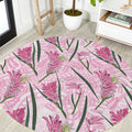 Australia Kangaroo Paws Round Carpet Aussie Native Flowers Indigenous Art - Aussie Hoodie