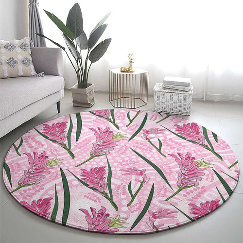 Australia Kangaroo Paws Round Carpet Aussie Native Flowers Indigenous Art - Aussie Hoodie