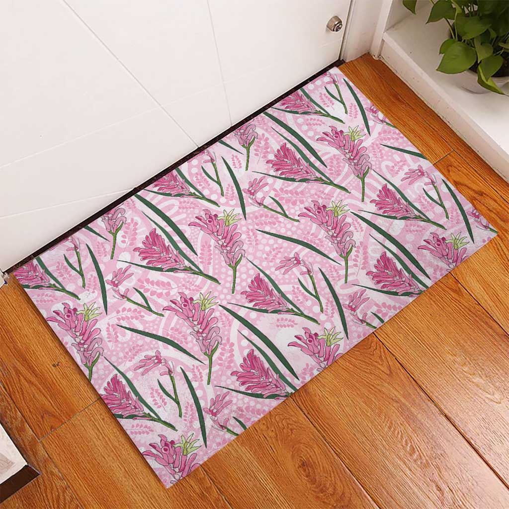 Australia Kangaroo Paws Rubber Doormat Aussie Native Flowers Indigenous Art - Aussie Hoodie