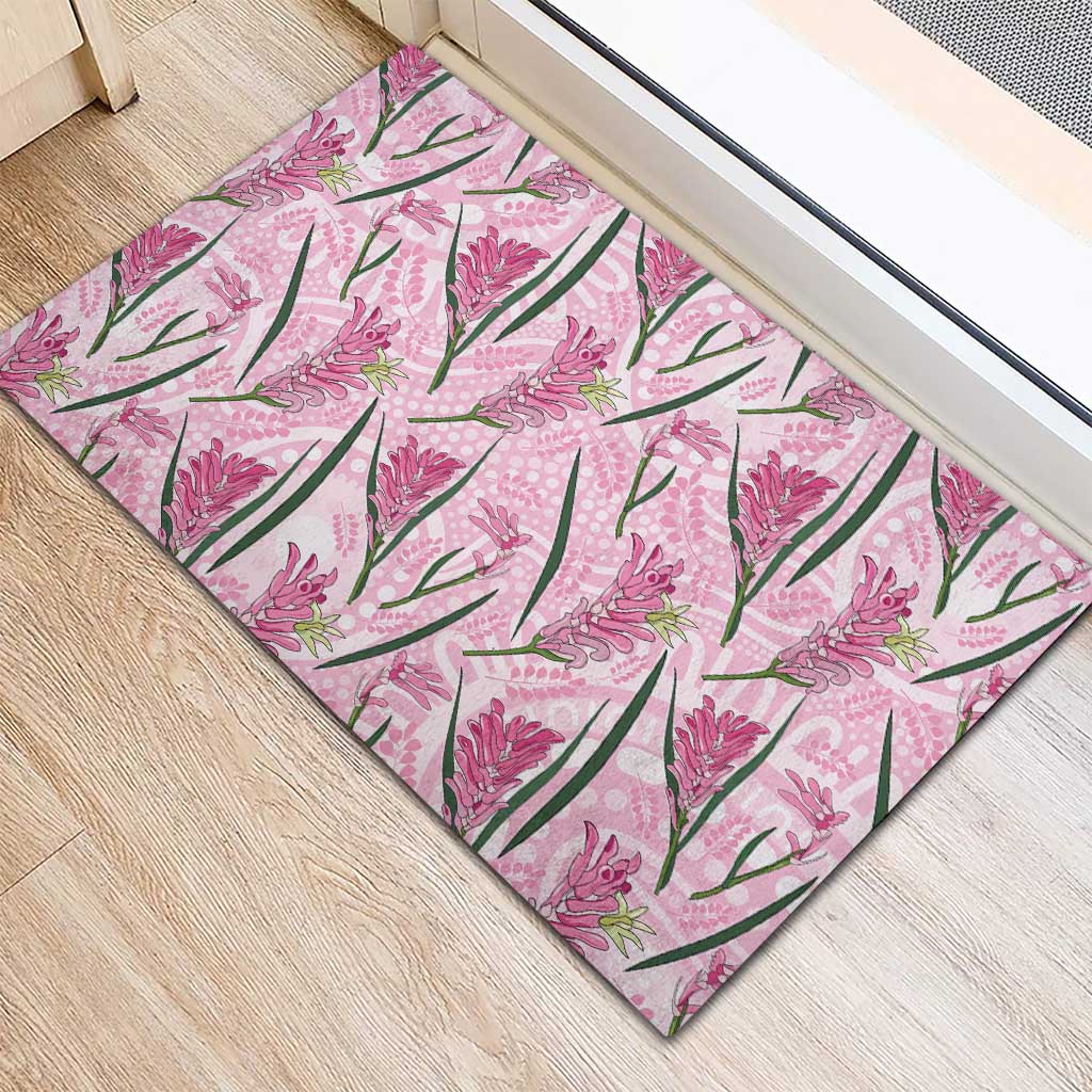 Australia Kangaroo Paws Rubber Doormat Aussie Native Flowers Indigenous Art - Aussie Hoodie