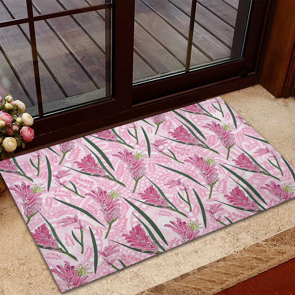 Australia Kangaroo Paws Rubber Doormat Aussie Native Flowers Indigenous Art - Aussie Hoodie