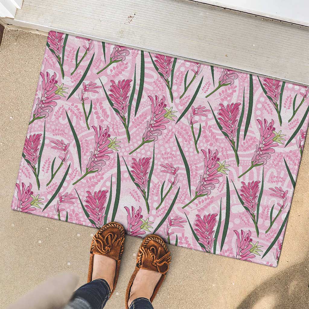 Australia Kangaroo Paws Rubber Doormat Aussie Native Flowers Indigenous Art - Aussie Hoodie