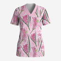 Australia Kangaroo Paws Scrub Top Aussie Native Flowers Indigenous Art - Aussie Hoodie