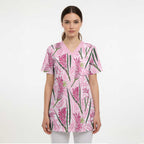Australia Kangaroo Paws Scrub Top Aussie Native Flowers Indigenous Art - Aussie Hoodie