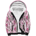 Australia Kangaroo Paws Sherpa Hoodie Aussie Native Flowers Indigenous Art - Aussie Hoodie