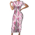 Australia Kangaroo Paws Short Sleeve Bodycon Dress Aussie Native Flowers Indigenous Art - Aussie Hoodie