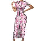 Australia Kangaroo Paws Short Sleeve Bodycon Dress Aussie Native Flowers Indigenous Art - Aussie Hoodie