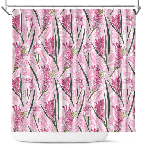 Australia Kangaroo Paws Shower Curtain Aussie Native Flowers Indigenous Art - Aussie Hoodie