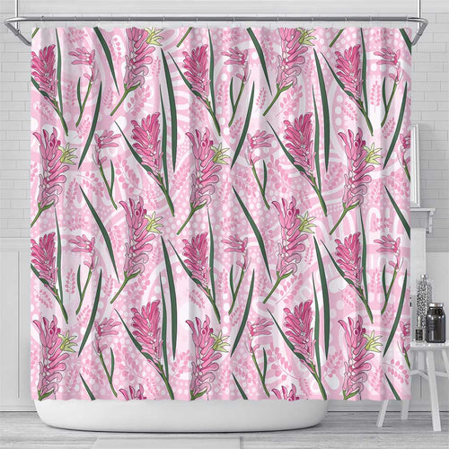 Australia Kangaroo Paws Shower Curtain Aussie Native Flowers Indigenous Art - Aussie Hoodie
