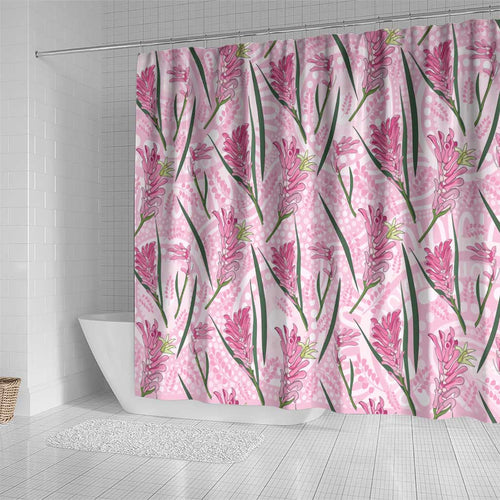 Australia Kangaroo Paws Shower Curtain Aussie Native Flowers Indigenous Art - Aussie Hoodie