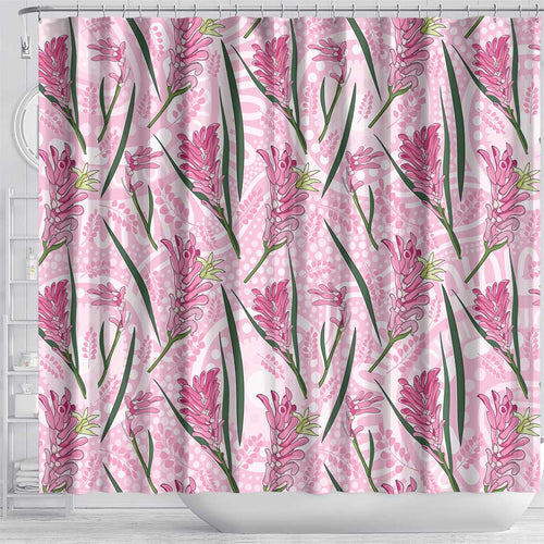 Australia Kangaroo Paws Shower Curtain Aussie Native Flowers Indigenous Art - Aussie Hoodie
