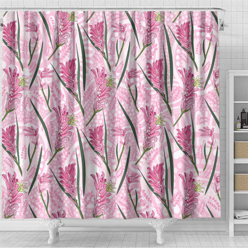 Australia Kangaroo Paws Shower Curtain Aussie Native Flowers Indigenous Art - Aussie Hoodie