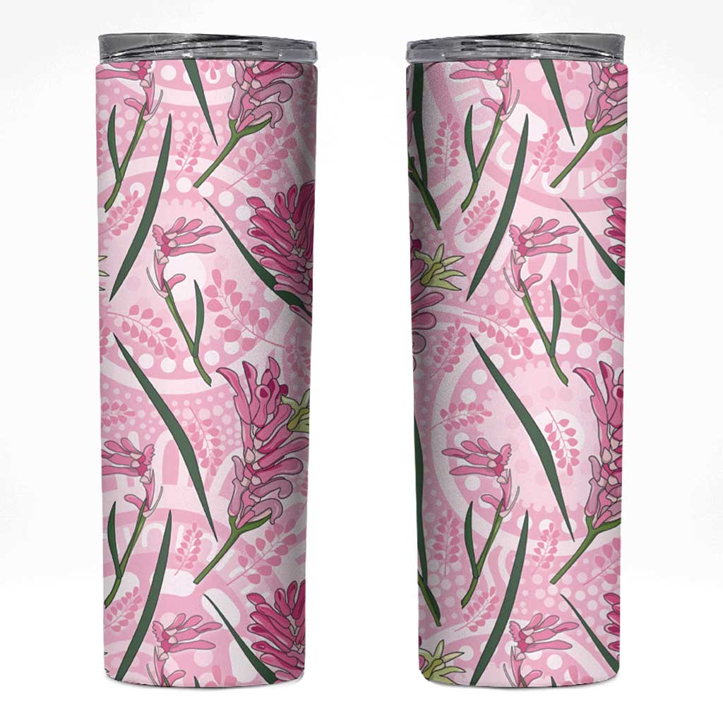 Australia Kangaroo Paws Skinny Tumbler Aussie Native Flowers Indigenous Art - Aussie Hoodie