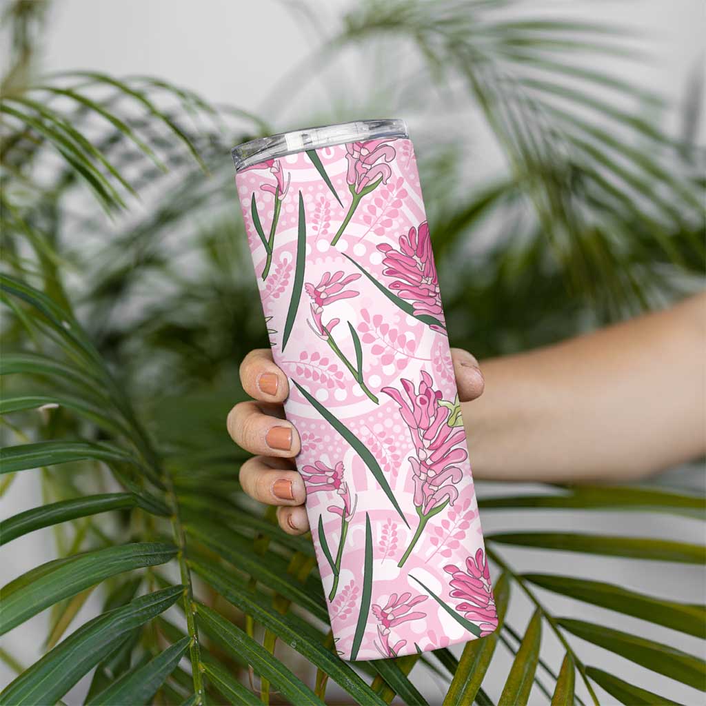 Australia Kangaroo Paws Skinny Tumbler Aussie Native Flowers Indigenous Art - Aussie Hoodie