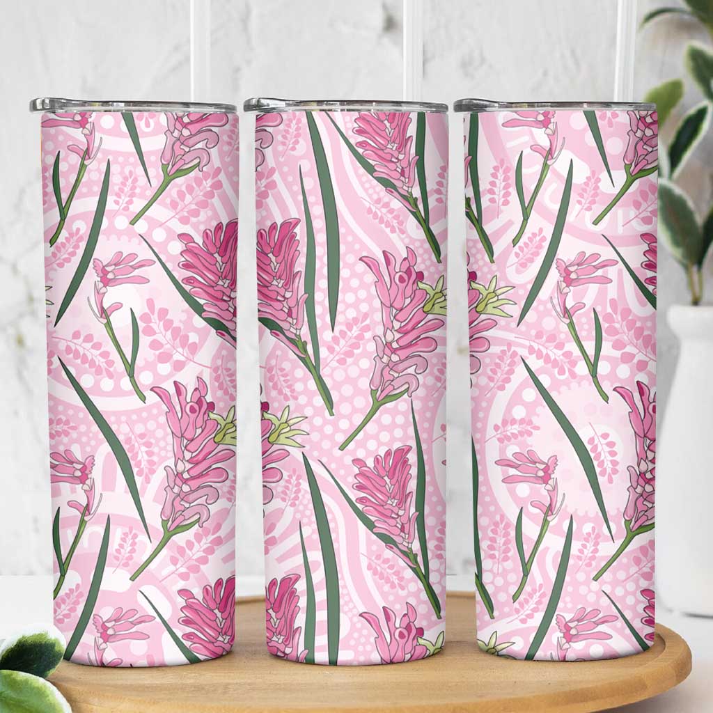 Australia Kangaroo Paws Skinny Tumbler Aussie Native Flowers Indigenous Art - Aussie Hoodie