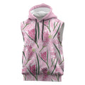 Australia Kangaroo Paws Sleeveless Hoodie Aussie Native Flowers Indigenous Art - Aussie Hoodie