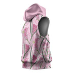 Australia Kangaroo Paws Sleeveless Hoodie Aussie Native Flowers Indigenous Art - Aussie Hoodie