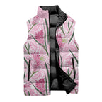 Australia Kangaroo Paws Sleeveless Puffer Jacket Aussie Native Flowers Indigenous Art - Aussie Hoodie