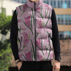 Australia Kangaroo Paws Sleeveless Puffer Jacket Aussie Native Flowers Indigenous Art - Aussie Hoodie