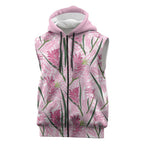 Australia Kangaroo Paws Sleeveless Zip Hoodie Aussie Native Flowers Indigenous Art LT14