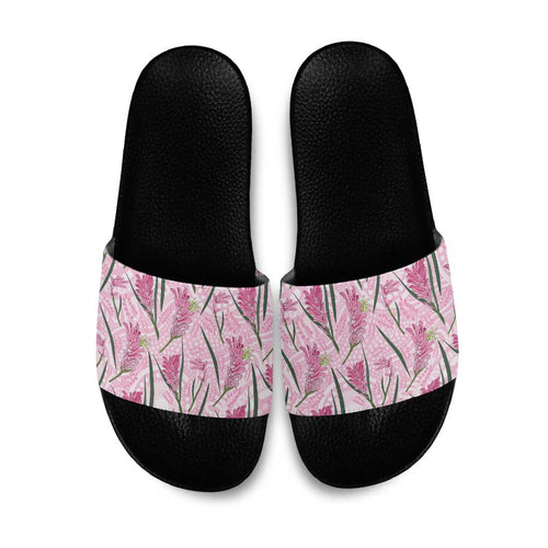 Australia Kangaroo Paws Slide Sandals Aussie Native Flowers Indigenous Art - Aussie Hoodie