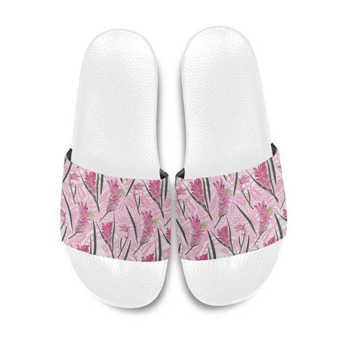 Australia Kangaroo Paws Slide Sandals Aussie Native Flowers Indigenous Art - Aussie Hoodie