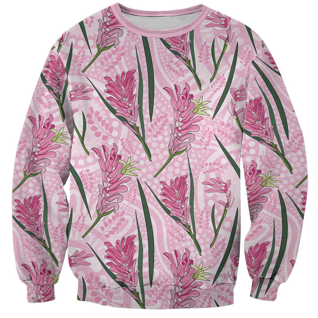Australia Kangaroo Paws Sweatshirt Aussie Native Flowers Indigenous Art - Aussie Hoodie