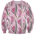 Australia Kangaroo Paws Sweatshirt Aussie Native Flowers Indigenous Art - Aussie Hoodie