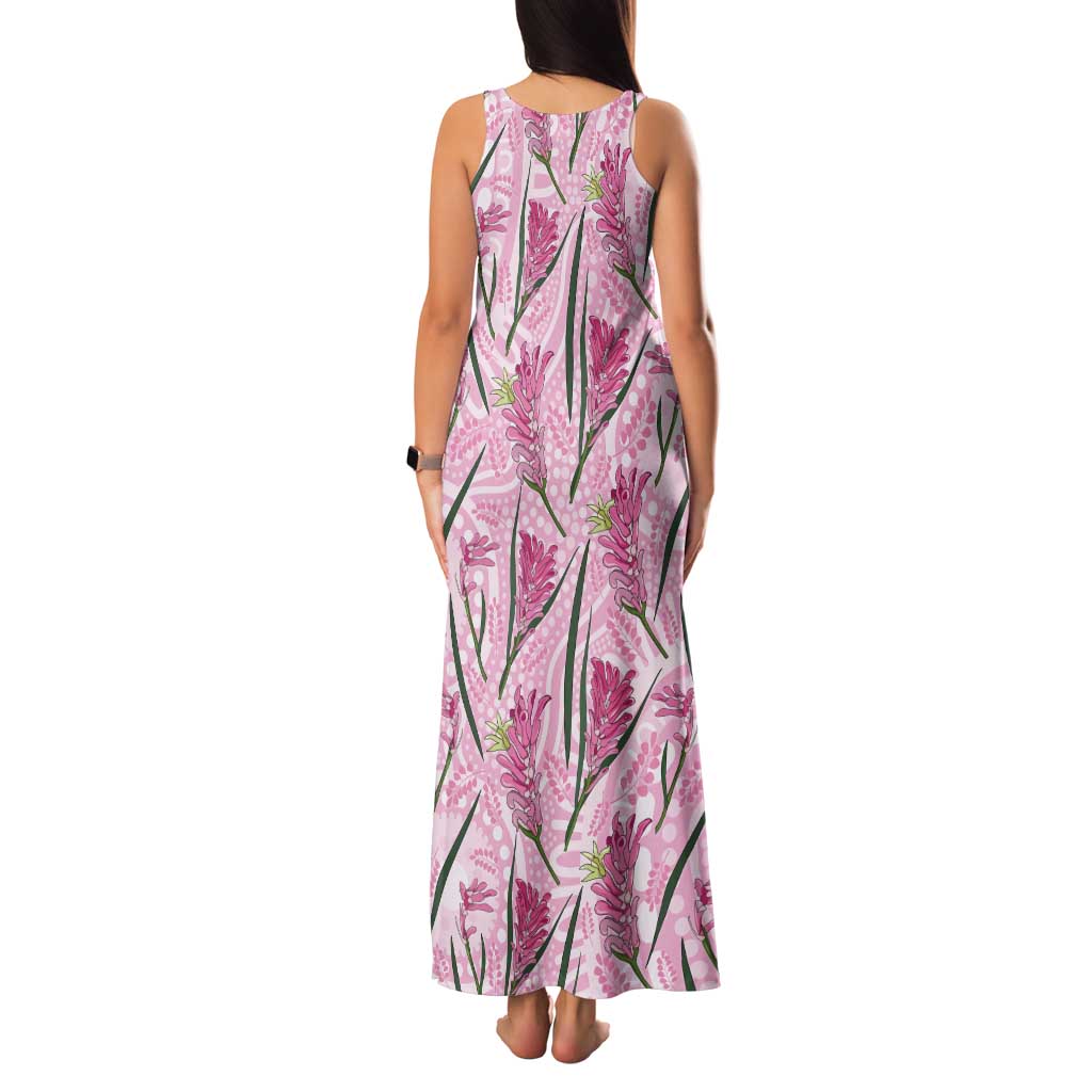 Australia Kangaroo Paws Tank Maxi Dress Aussie Native Flowers Indigenous Art - Aussie Hoodie