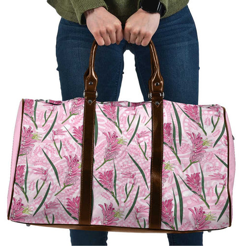 Australia Kangaroo Paws Travel Bag Aussie Native Flowers Indigenous Art - Aussie Hoodie