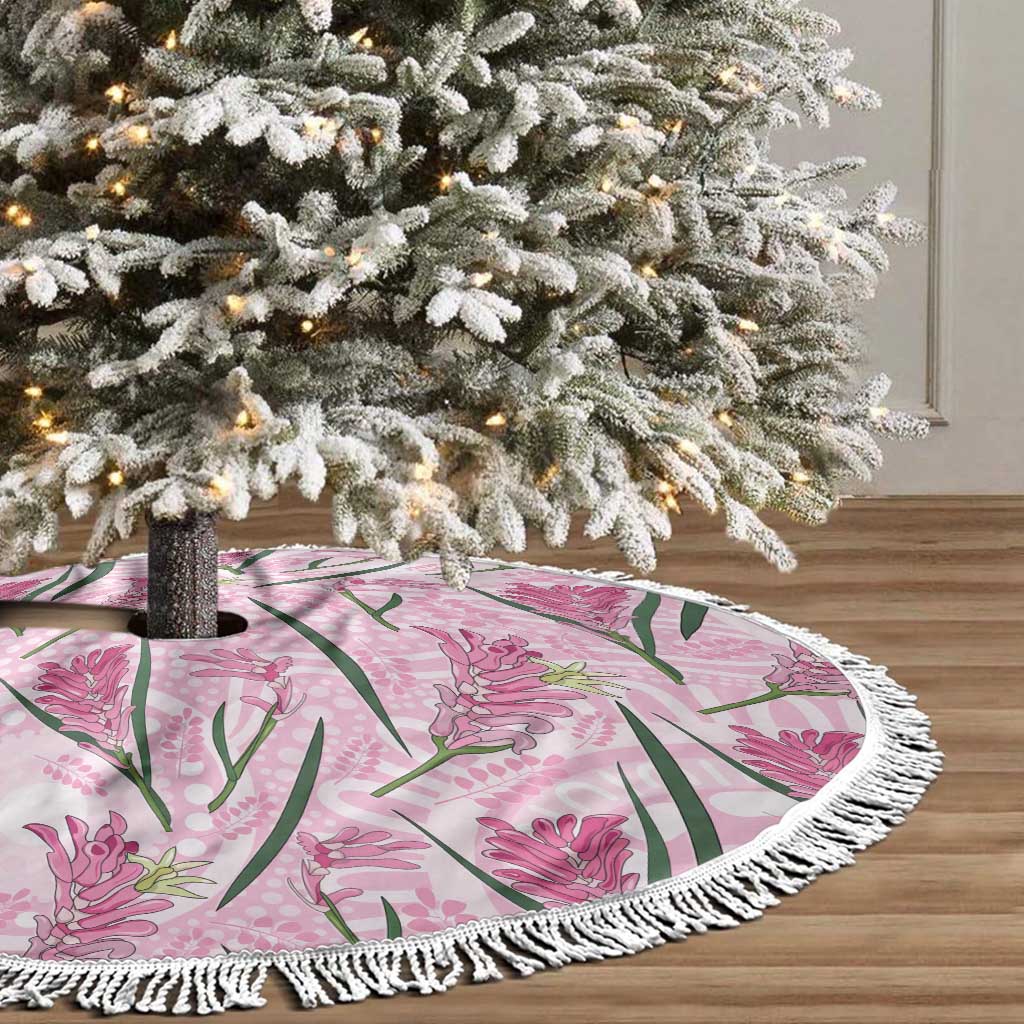 Australia Kangaroo Paws Tree Skirt Aussie Native Flowers Indigenous Art - Aussie Hoodie