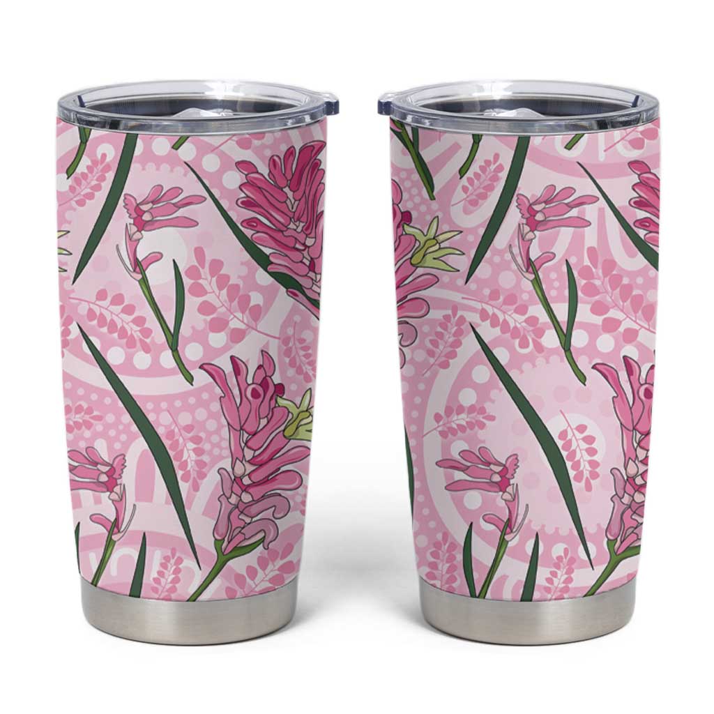 Australia Kangaroo Paws Tumbler Cup Aussie Native Flowers Indigenous Art - Aussie Hoodie