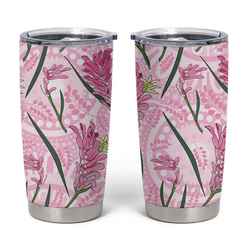Australia Kangaroo Paws Tumbler Cup Aussie Native Flowers Indigenous Art - Aussie Hoodie