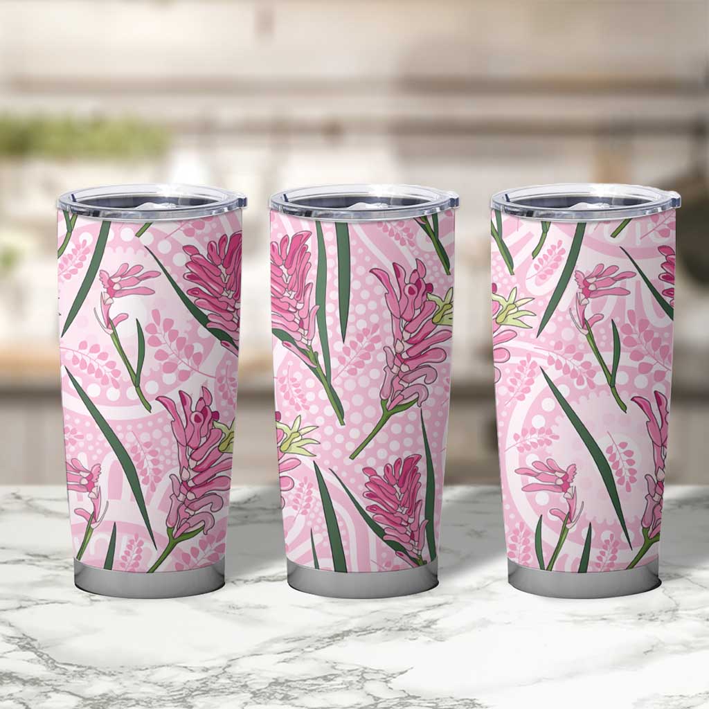 Australia Kangaroo Paws Tumbler Cup Aussie Native Flowers Indigenous Art - Aussie Hoodie